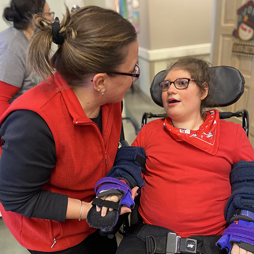 Kristin Fletcher with client