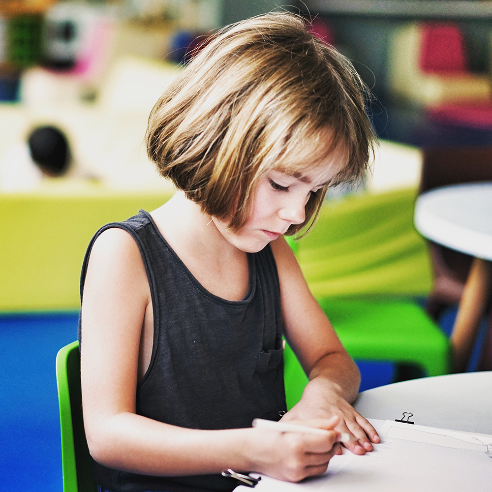 girl writing